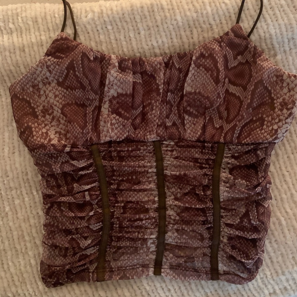 Princess polly snakeskin crop top